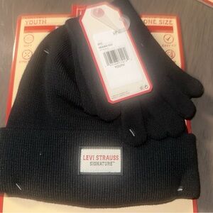 Levi Strauss Signature Youth Beanie & Gloves Set